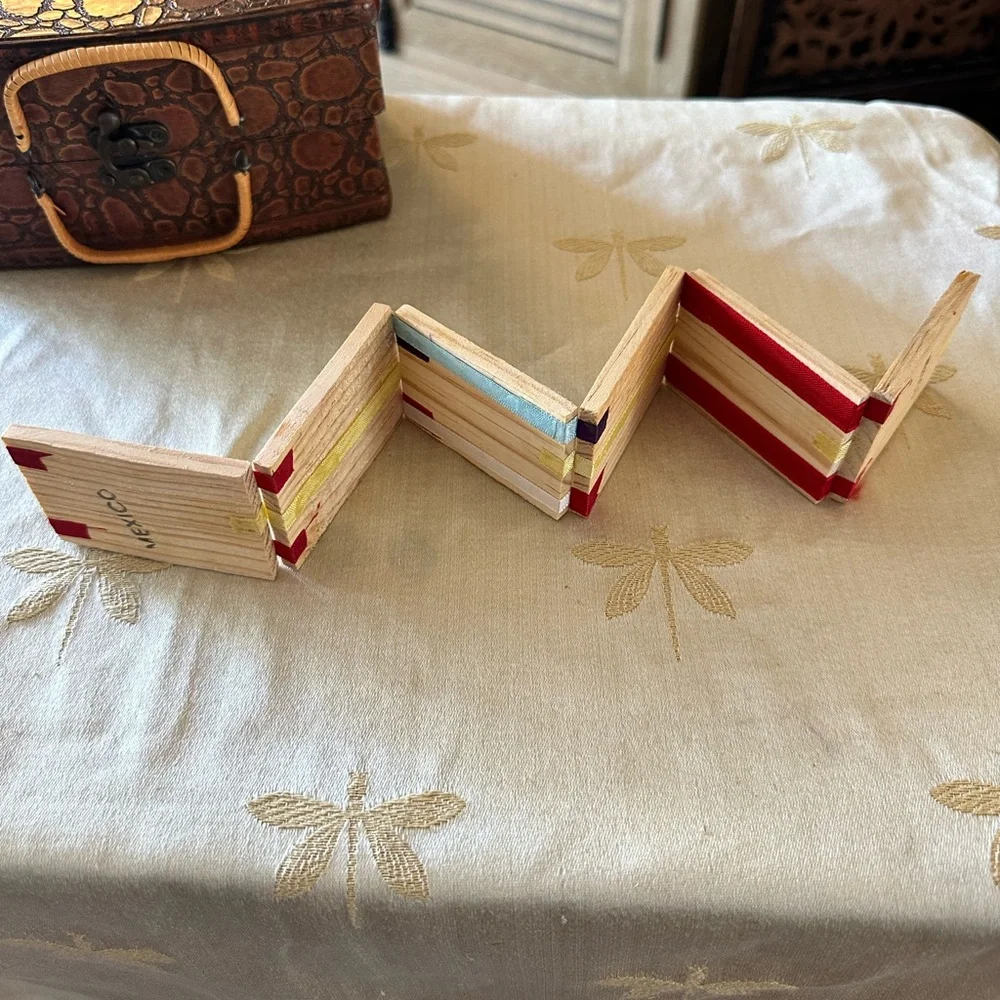Vintage / Retro Handmade in Mexico Wooden Jacob’s Ladder Puzzle / Clacker Toy.